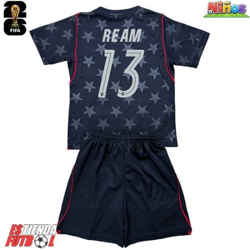 Estados Unidos Tim Ream #13 Segunda Equipación Niños Mundial 2026 Manga Corta (+ Pantalones cortos)